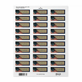 Patriottische Amerikaanse Vlag Retouradres Label (Full Sheet)