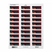 Patriottische Amerikaanse Vlag Retouradres Label (Full Sheet)