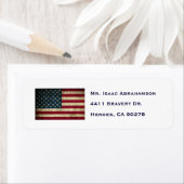 Patriottische Amerikaanse Vlag Retouradres Label (Insitu)