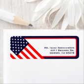 Patriottische Amerikaanse Vlag Retouradres Label (Insitu)