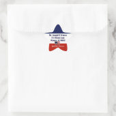 Patriottische Amerikaanse vlag retouradres Ster Sticker (Tas)