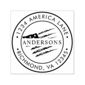 Patriottische Amerikaanse vlag | Retouradres Zelfinktende Stempel (Design)