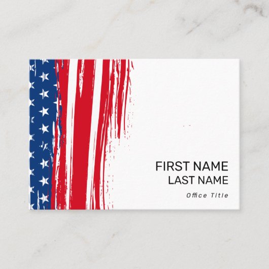 Patriottische Amerikaanse vlag Rode politieke camp Visitekaartje (Voorkant)