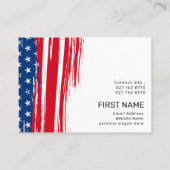 Patriottische Amerikaanse vlag Rode politieke camp Visitekaartje (Achterkant)