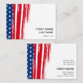 Patriottische Amerikaanse vlag Rode politieke camp Visitekaartje (Voorkant / Achterkant)