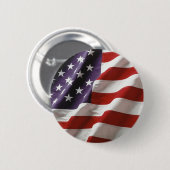 Patriottische Amerikaanse vlag Ronde Button 5,7 Cm (Voorkant /achterkant)