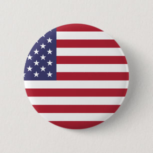 Patriottische Amerikaanse vlag Ronde Button 5,7 Cm