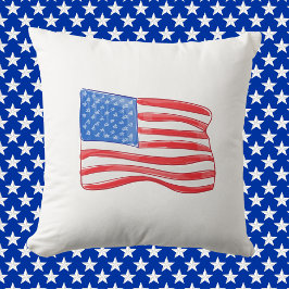Patriottische Amerikaanse Vlag | Rood Wit Blauw Am Kussen