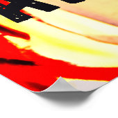 Patriottische Amerikaanse vlag Rood Wit en Blauw P Poster (Hoek)