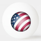 Patriottische Amerikaanse vlag rood wit en blauw Pingpongbal (Voorkant)