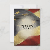 Patriottische Amerikaanse vlag RSVP met menuopties Kaartje (Achterkant)