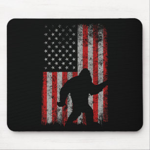 Patriottische Amerikaanse Vlag Sasquatch Liefhebbe Muismat