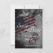 Patriottische Amerikaanse vlag Save The Date (Voorkant)