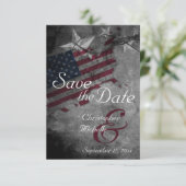 Patriottische Amerikaanse vlag Save The Date (Staand voorkant)