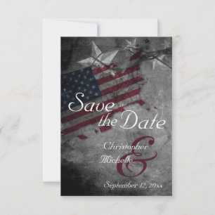 Patriottische Amerikaanse vlag Save The Date