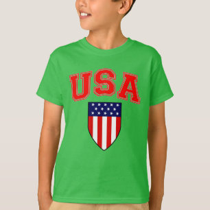 Patriottische Amerikaanse Vlag Schild T-shirt