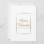 Patriottische Amerikaanse vlag Script Thanksgiving Kaart (Achterkant)