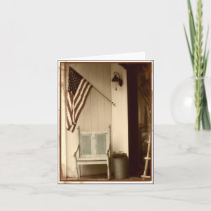 Patriottische Amerikaanse vlag Sepia Note Kaart