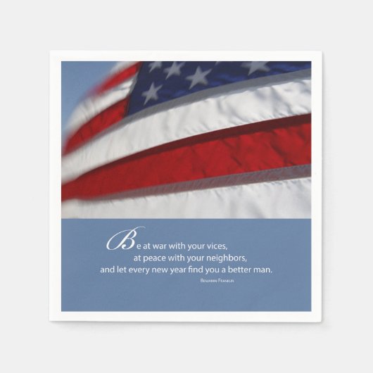 Patriottische, Amerikaanse vlag Servet (Voorkant)
