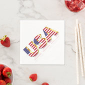 Patriottische Amerikaanse vlag servetten (Insitu)