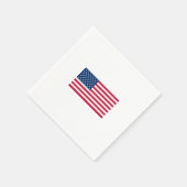 Patriottische Amerikaanse vlag servetten (Hoek)