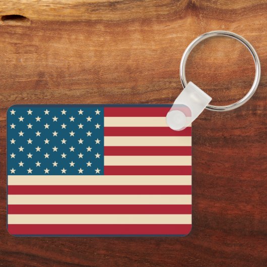 Patriottische Amerikaanse vlag Sleutelhanger (Voorkant)