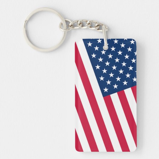 Patriottische Amerikaanse vlag Sleutelhanger (Voorkant)