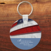 Patriottische, Amerikaanse vlag Sleutelhanger (Voorkant)