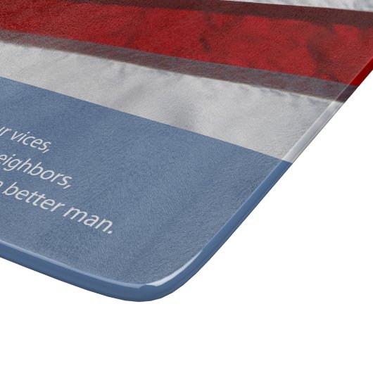 Patriottische, Amerikaanse vlag Snijplank (Hoek)