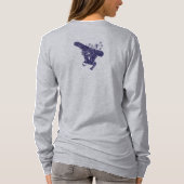 Patriottische Amerikaanse vlag Snowboarder T-shirt (Achterkant)