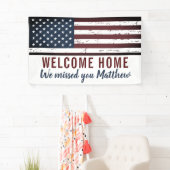 Patriottische Amerikaanse vlag Spandoek (Insitu)