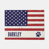 Patriottische Amerikaanse vlag Speciaal gepersonal Deurmat (Voorkant)