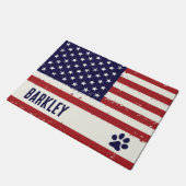 Patriottische Amerikaanse vlag Speciaal gepersonal Deurmat (Schuin)