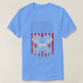 Patriottische Amerikaanse vlag Spierkraan Enthusia T-shirt (Design voorkant)