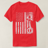 Patriottische Amerikaanse vlag Spierkraan  T-shirt (Design voorkant)
