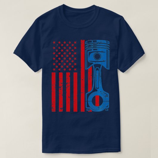 Patriottische Amerikaanse vlag Spierkraan T-shirt (Design voorkant)