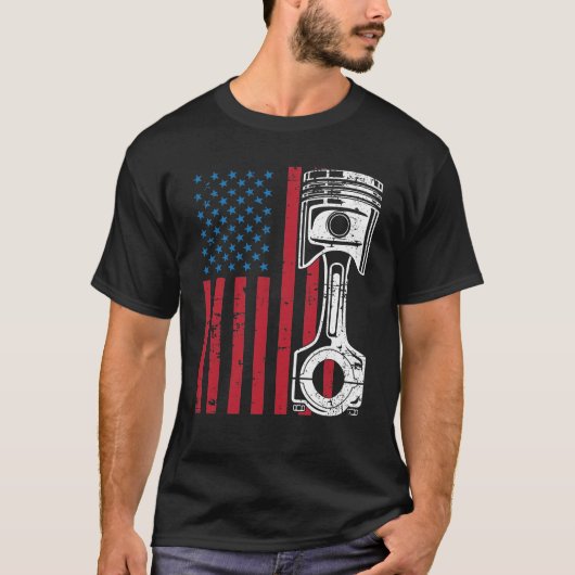 Patriottische Amerikaanse vlag Spierkraan T-shirt (Voorkant)
