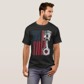 Patriottische Amerikaanse vlag Spierkraan T-shirt (Voorkant volledig)