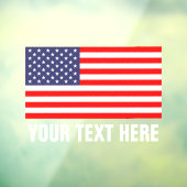 Patriottische Amerikaanse vlag statische transpara Raamsticker (Vel 3)