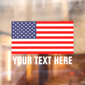Patriottische Amerikaanse vlag statische transpara Raamsticker (Vel 2)