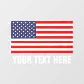 Patriottische Amerikaanse vlag statische transpara Raamsticker (Vel)