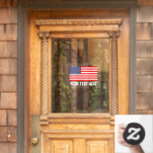 Patriottische Amerikaanse vlag statische transpara Raamsticker (Huis Deur)