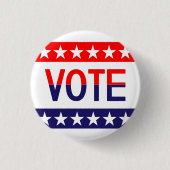 Patriottische Amerikaanse Vlag Stem Ronde Button 3,2 Cm (Voorkant)
