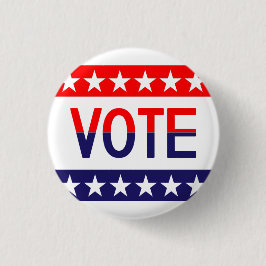 Patriottische Amerikaanse vlag stemmen Ronde Button 3,2 Cm