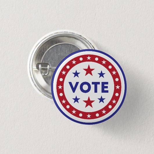 Patriottische Amerikaanse vlag stemmen Ronde Button 3,2 Cm (Voorkant /achterkant)