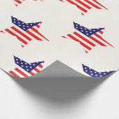 Patriottische Amerikaanse Vlag Ster Cadeaupapier (Hoek)
