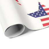 Patriottische Amerikaanse Vlag Ster Cadeaupapier (Rol Hoek)