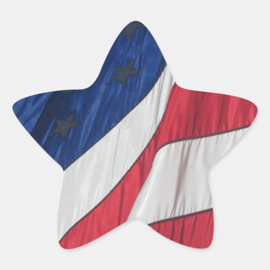 Patriottische Amerikaanse vlag Ster Sticker (Voorkant)