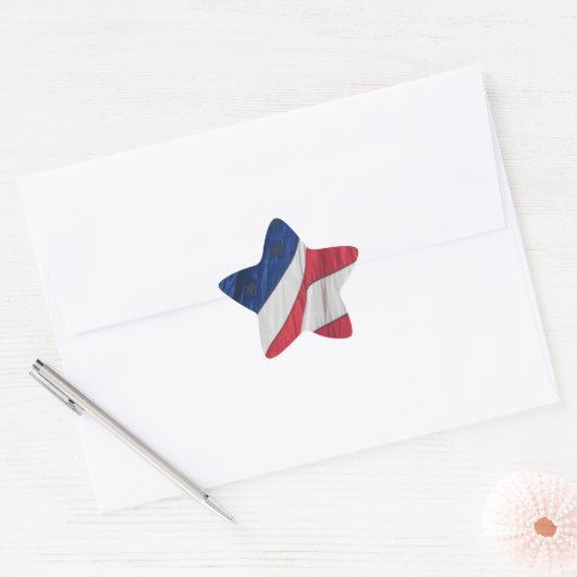Patriottische Amerikaanse vlag Ster Sticker (Envelop)