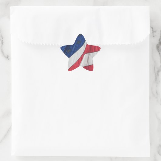Patriottische Amerikaanse vlag Ster Sticker (Tas)